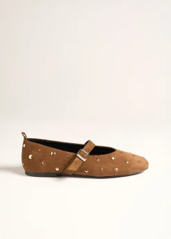 Camomilla Milano Decollete-Ballerina Skin in ecocamoscio