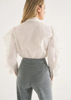 Camomilla Milano Camicie E Bluse-Camicia Carola in taffetà con rouches
