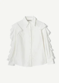 Camomilla Milano Camicie E Bluse-Camicia Carola in taffetà con rouches
