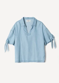 Camomilla Milano Camicie E Bluse-Camicia Comic effetto denim