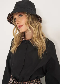 Camomilla Milano Cappelli-Cappello Cris reversibile leopardato