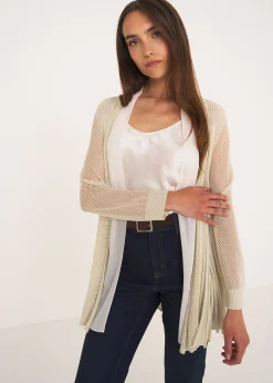 Camomilla Milano Cardigan-Cardigan Caren in filo con cinta
