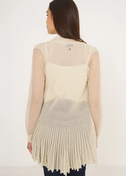 Camomilla Milano Cardigan-Cardigan Caren in filo con cinta