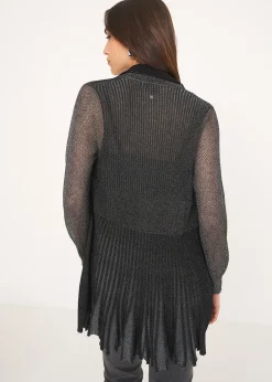 Camomilla Milano Cardigan-Cardigan Caren in filo con cinta
