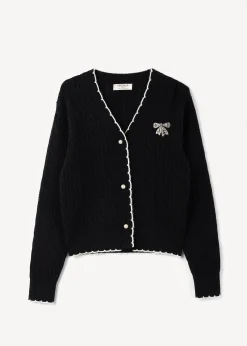 Camomilla Milano Cardigan-Cardigan Chantal con bottoni gioiello