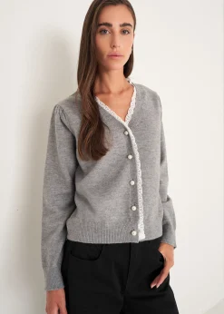 Camomilla Milano Cardigan-Cardigan Claudy con dettagli in pizzo