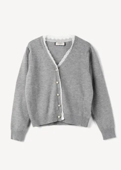 Camomilla Milano Cardigan-Cardigan Claudy con dettagli in pizzo