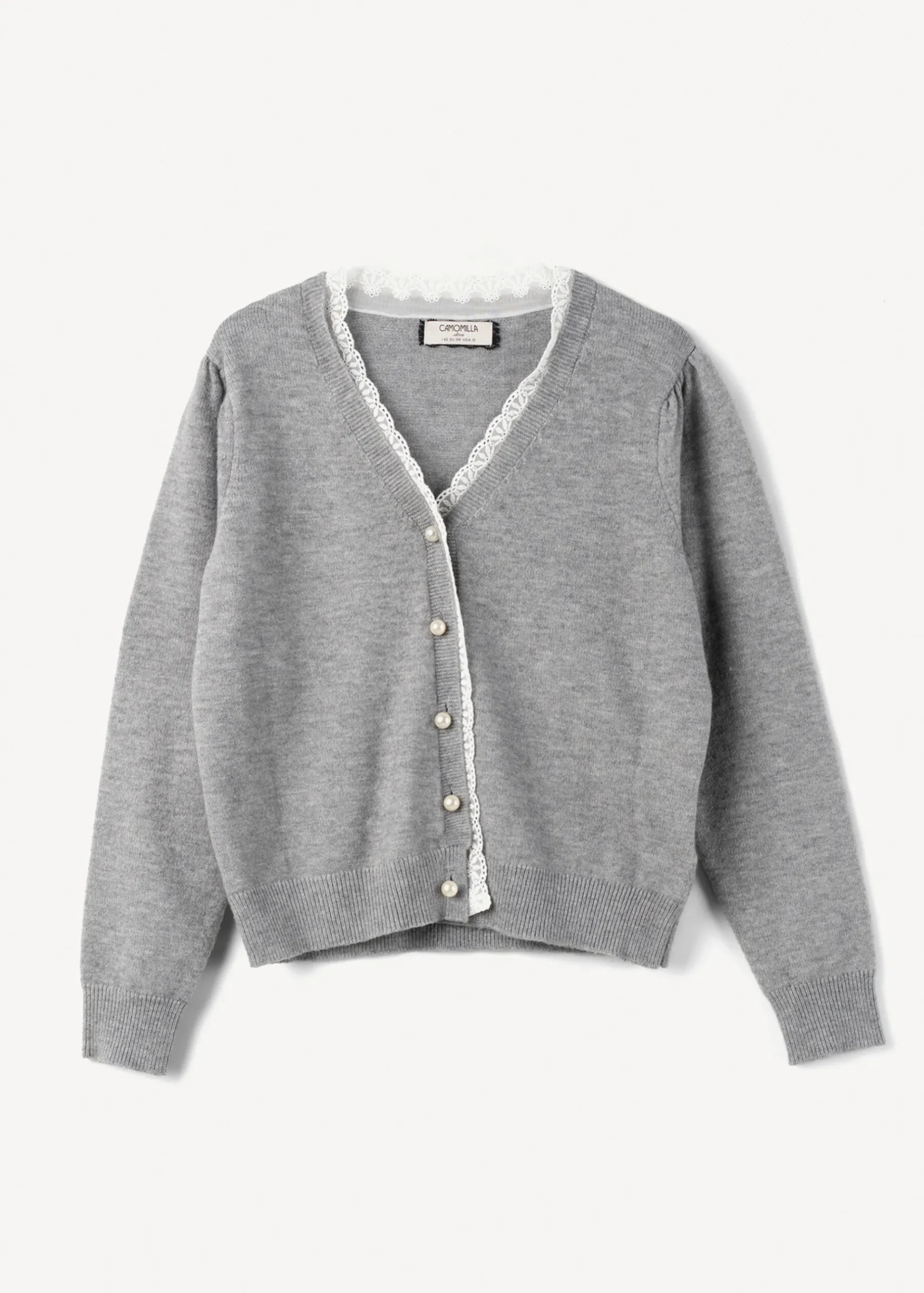 Camomilla Milano Cardigan-Cardigan Claudy con dettagli in pizzo