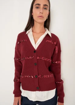 Camomilla Milano Cardigan-Cardigan Clod con paillettes