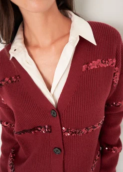 Camomilla Milano Cardigan-Cardigan Clod con paillettes
