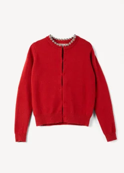 Camomilla Milano Cardigan-Cardigan Coeur con dettaglio gioiello