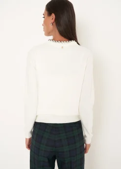 Camomilla Milano Cardigan-Cardigan Coeur con dettaglio gioiello