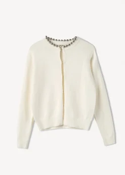 Camomilla Milano Cardigan-Cardigan Coeur con dettaglio gioiello