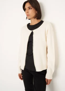 Camomilla Milano Cardigan-Cardigan Coy con perle applicate