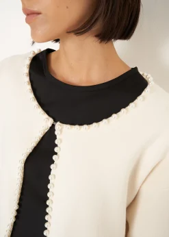 Camomilla Milano Cardigan-Cardigan Coy con perle applicate