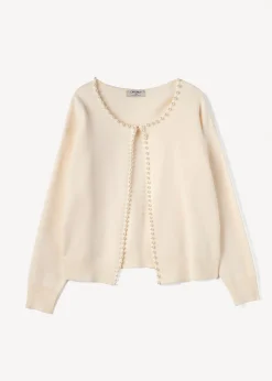 Camomilla Milano Cardigan-Cardigan Coy con perle applicate