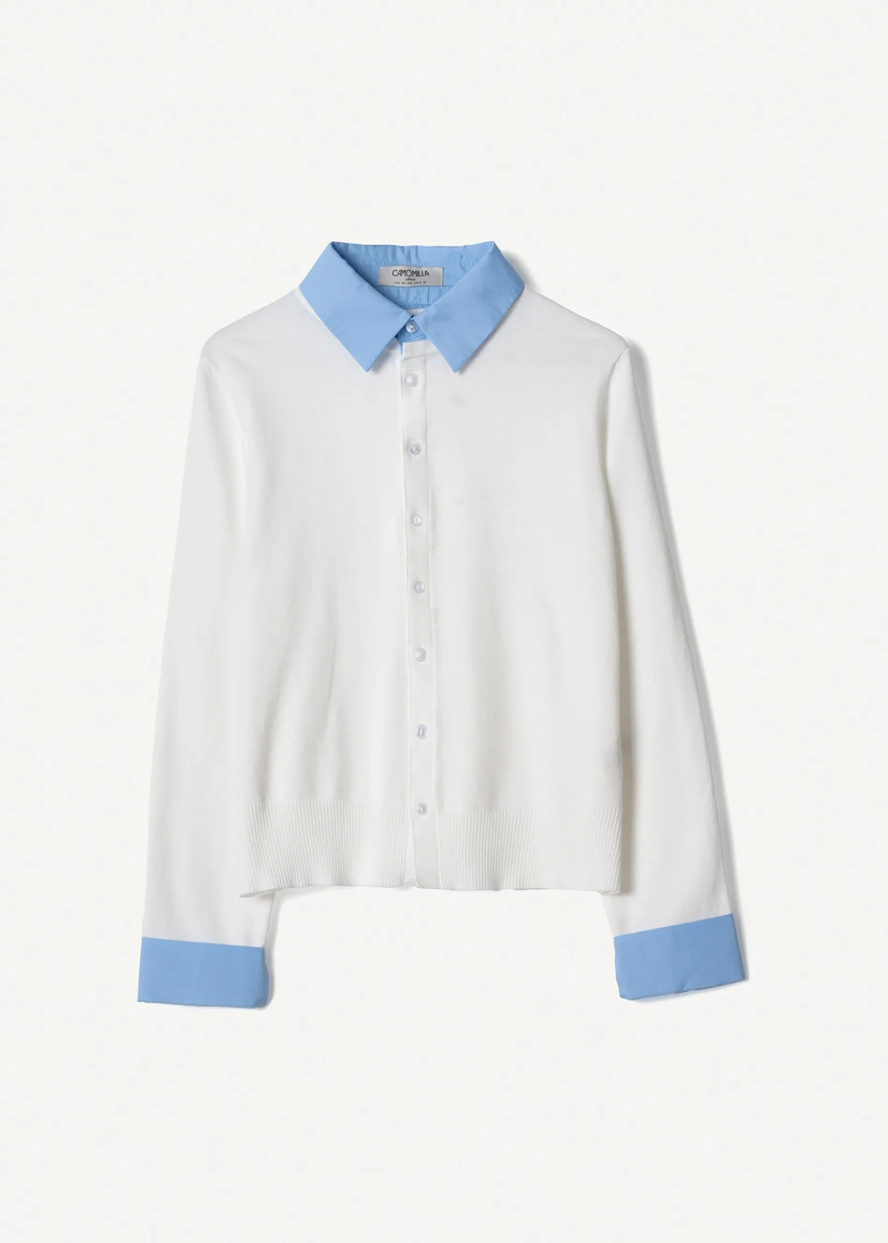 Camomilla Milano Cardigan-Cardigan Crazy con dettagli camicia