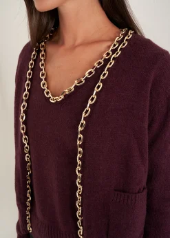 Camomilla Milano Cardigan-Cardigan Crimea con catena gold