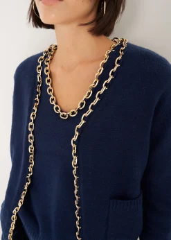Camomilla Milano Cardigan-Cardigan Crimea con catena gold