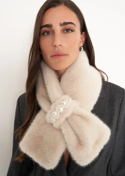 Camomilla Milano Sciarpe E Foulard-Collo Stefy in ecopelliccia con perle