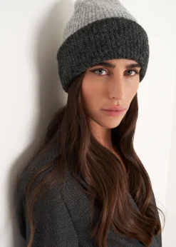 Camomilla Milano Cappelli-Cuffia Camy con risvolto a contrasto