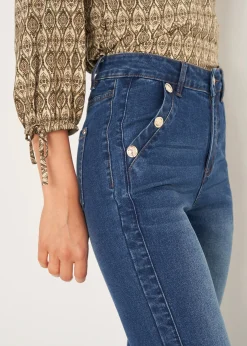 Camomilla Milano Jeans-Jeans CindyJ-U gamba flare con bottoni oro