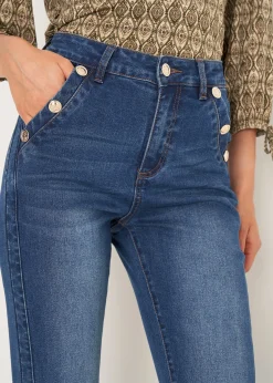 Camomilla Milano Jeans-Jeans CindyJ-U gamba flare con bottoni oro