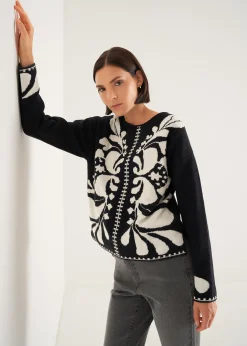 Camomilla Milano Maglie-Maglia Maira con decoro a contrasto