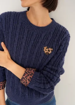 Camomilla Milano Maglie-Maglia Malvin a coste con dettagli maculati