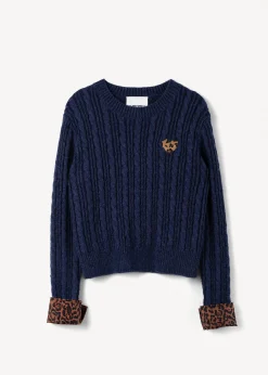 Camomilla Milano Maglie-Maglia Malvin a coste con dettagli maculati