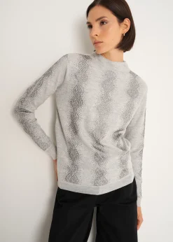 Camomilla Milano Maglie-Maglia Margot mezzo collo con strass