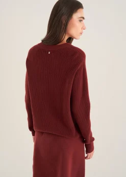 Camomilla Milano Maglie-Maglia Marisa scollo a V con frange