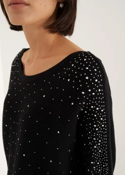 Camomilla Milano Maglie-Maglia Marlena con strass all over