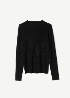 Camomilla Milano Maglie-Maglia Marsh con cuori strass