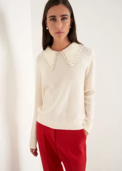 Camomilla Milano Maglie-Maglia Marta con perle al collo