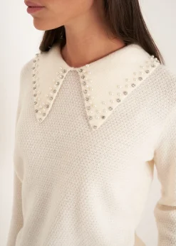 Camomilla Milano Maglie-Maglia Marta con perle al collo