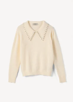 Camomilla Milano Maglie-Maglia Marta con perle al collo
