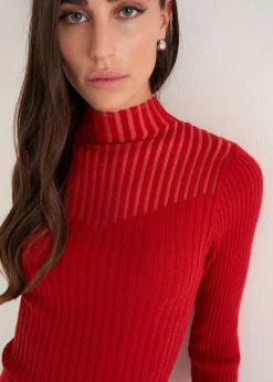 Camomilla Milano Maglie-Maglia Matilde a coste collo alto