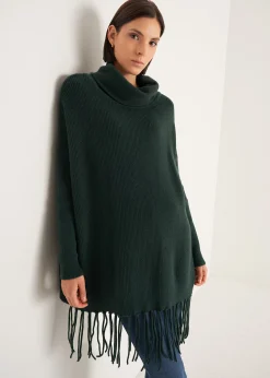 Camomilla Milano Maglie-Maglia Medea collo ad anello con frange