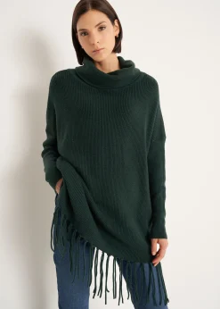 Camomilla Milano Maglie-Maglia Medea collo ad anello con frange