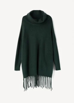 Camomilla Milano Maglie-Maglia Medea collo ad anello con frange