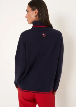 Camomilla Milano Maglie-Maglione Melodie natalizio con collo alto