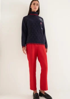 Camomilla Milano Maglie-Maglione Melodie natalizio con collo alto