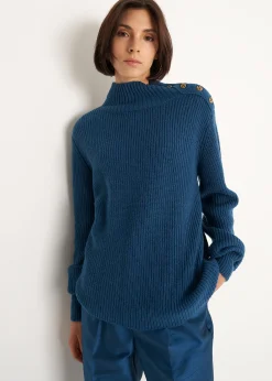 Camomilla Milano Maglie-Maglione Miriam collo alto con bottoni
