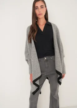 Camomilla Milano Mantelle|Cardigan-Mantella Melanie con bordo a contrasto