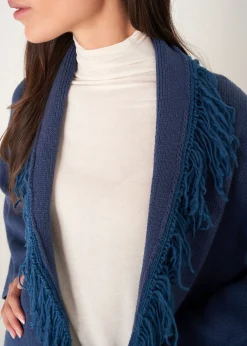 Camomilla Milano Cardigan|Mantelle-Mantella Micaela con frange
