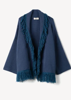 Camomilla Milano Cardigan|Mantelle-Mantella Micaela con frange