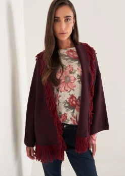 Camomilla Milano Cardigan|Mantelle-Mantella Micaela con frange