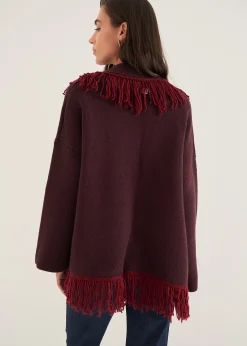 Camomilla Milano Cardigan|Mantelle-Mantella Micaela con frange
