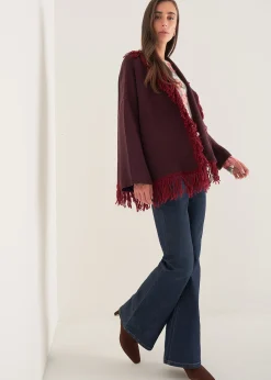 Camomilla Milano Cardigan|Mantelle-Mantella Micaela con frange